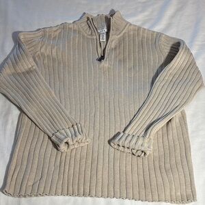 Covington Men's Vintage Cream Zip Up Sweater